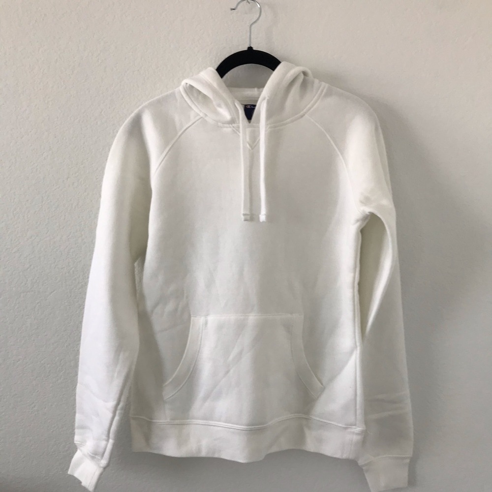 Champion White Hoodie Sweater